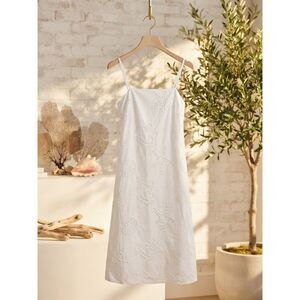 Maude Club Ciel Minimalist Midi Dress White Size XS NWT